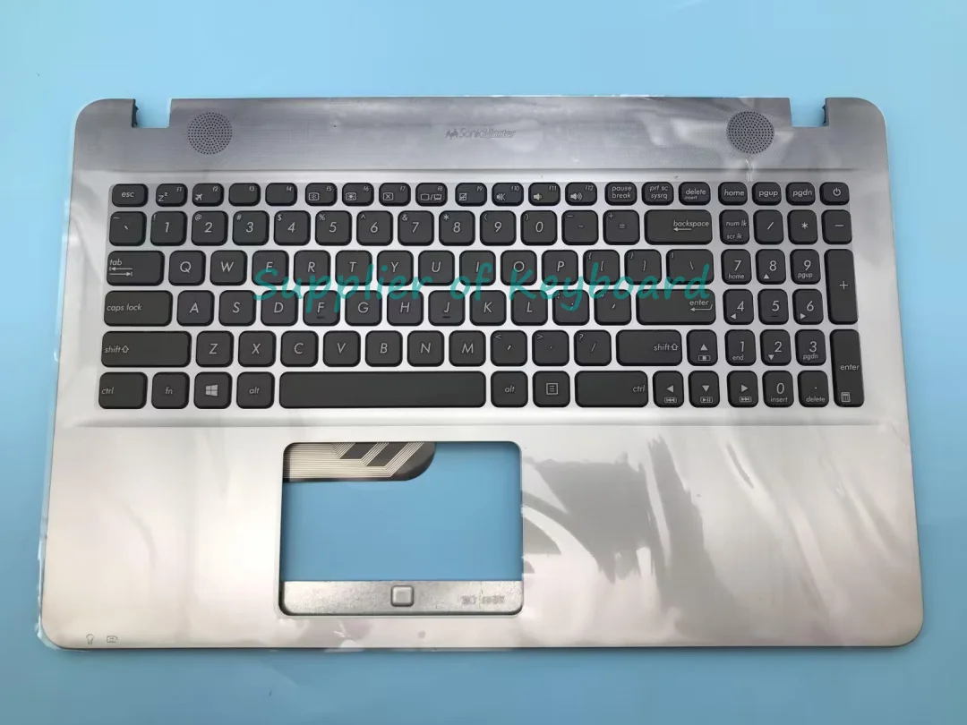 Новинка для ноутбука Asus X541 X541U X541N X541S R541 R541U английская клавиатура Упор для рук TopCase серебристый