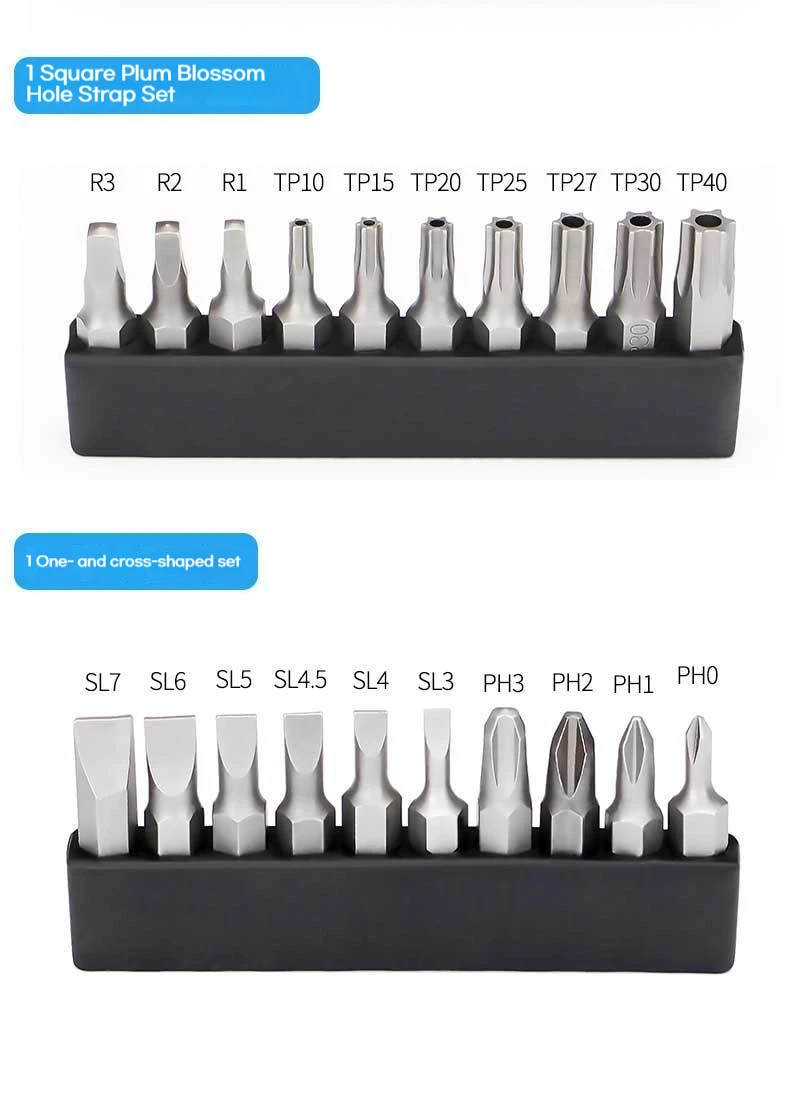 6-teiliges Magnetisches Schraubendreher-Bit-Set aus S2-Stahl, 35mm 1/4" Sechskant-Schaft JIS Kreuzbits, Auto- und Motorrad-Reparatur-Werkzeugset mit Aufbewahrung – Detail 7