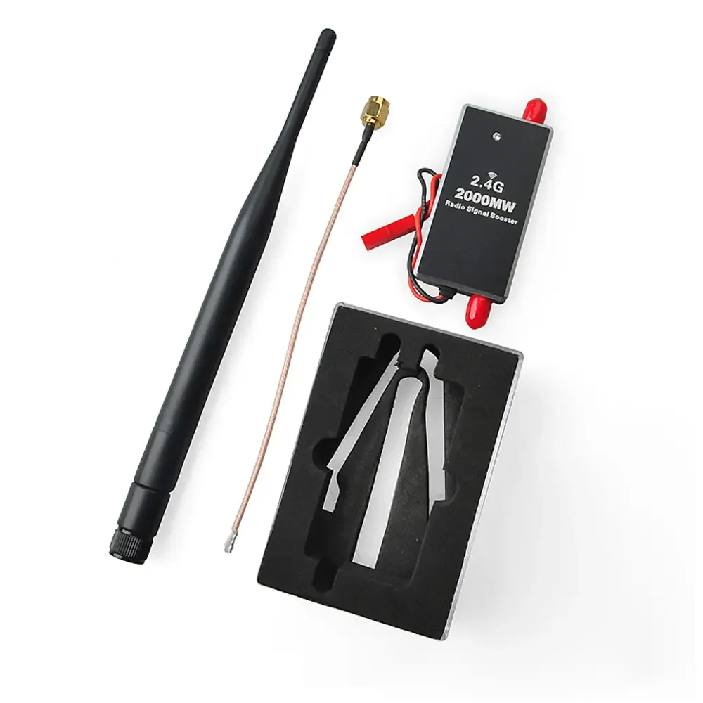 HappyModel 2.4G 2W 2000mW Mini Radio Signal Booster Amplifier Module for Phantom RC Transmitter FPV Extend Range Drone Accessory