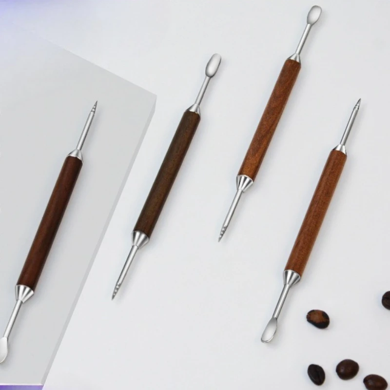 Coffee Latte Art Needle, Rosewood Handle Carving Needle, Fancy Latte Art Carving Tool, Practical Coffee Decorating Utensil