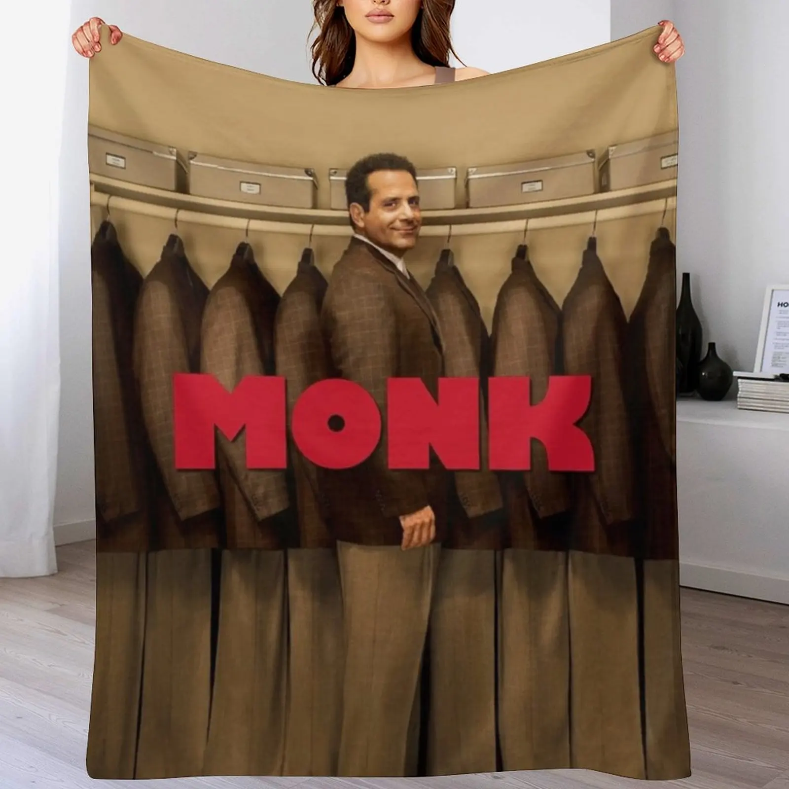 

Adrian Monk Throw Blanket Soft Solid Color Blanket for Couch Bed