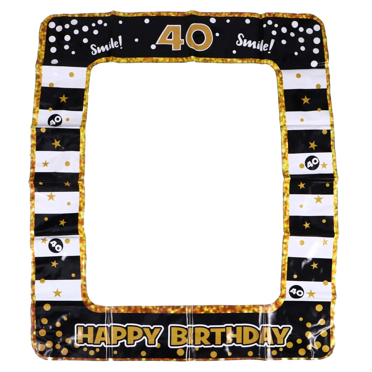 Inflatable Photo Frame Ornament Happy Birthday Decorations Party Supply Prop PVC Aldult Plastic Props Supplies for Age 13