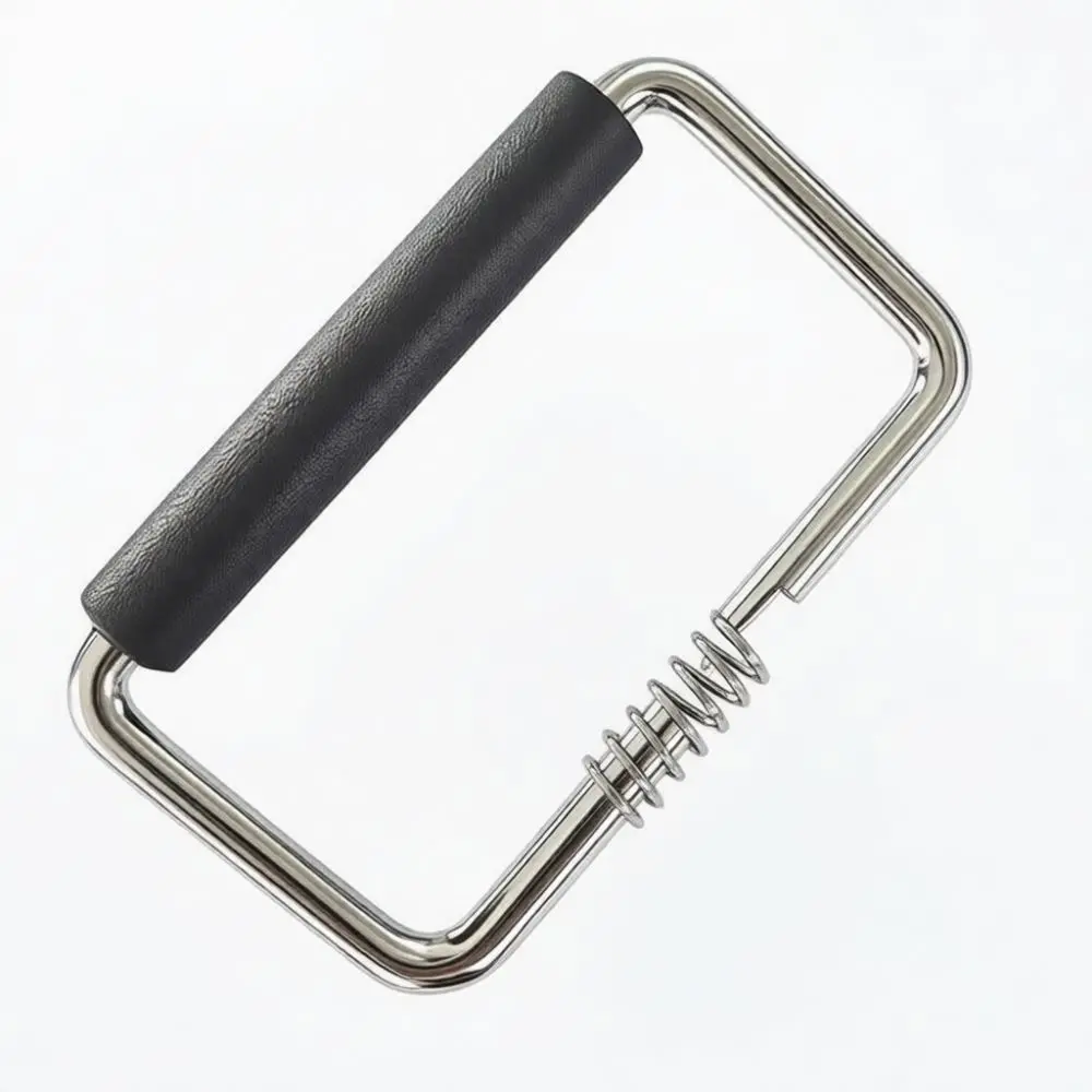 Durable Stainless Steel Folding Handle With Spring Return For Industrial Equipment Box Toolbox Cabinet Pull Hardware Accessory
