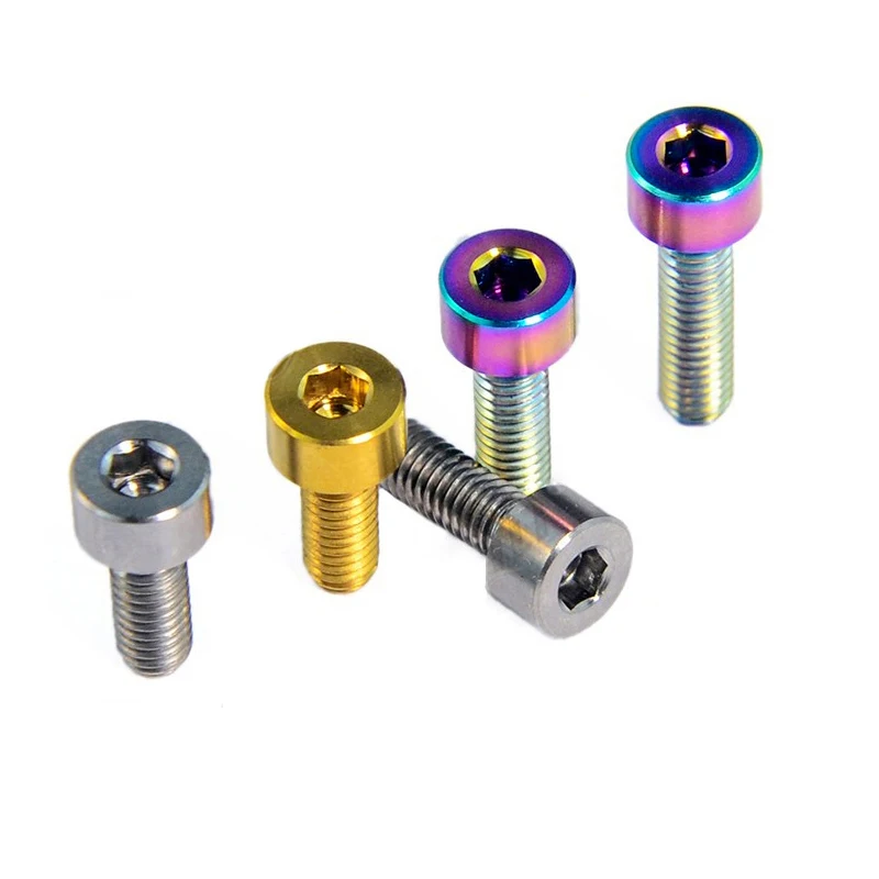 1Pc Titanium Aolly Bolt M4 M5 M6 M8 M10 x 10 12 15 20 25 30 35 40 60mm Screw For Bike MTB / Road Bicycle Seatpost Headset Brake