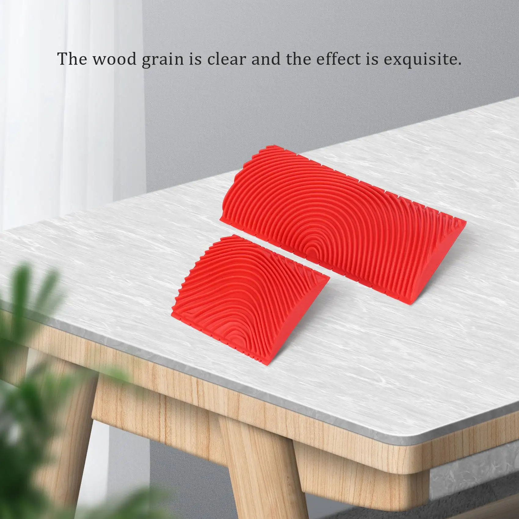 2PCS 3 Inch 6 Inch Imitation Wood Grain Paint Roller Brush Wall Painting Tool sets Wall Texture Art Painting Tool