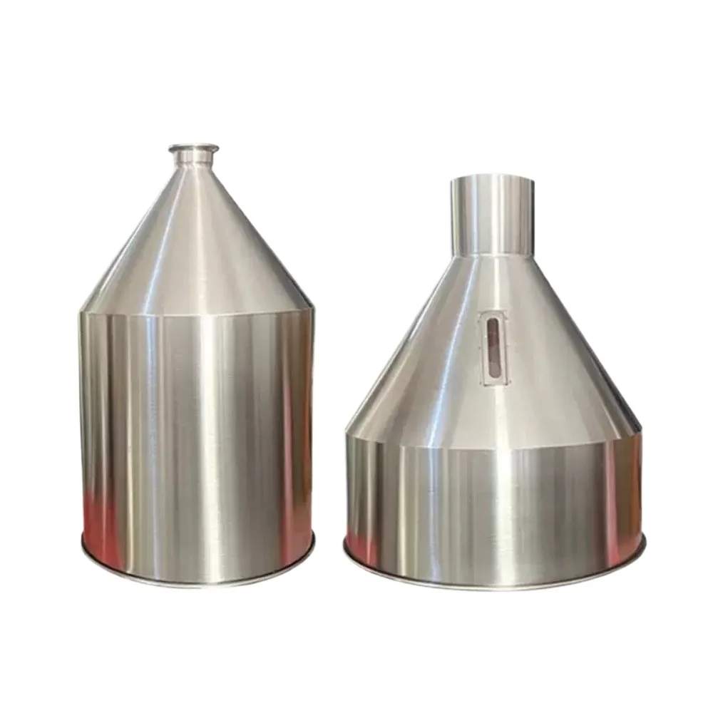 Thickened 304 Stainless Steel Hopper Large Diameter Industrial Feeding Hopper For Food Machinery Filling Machine