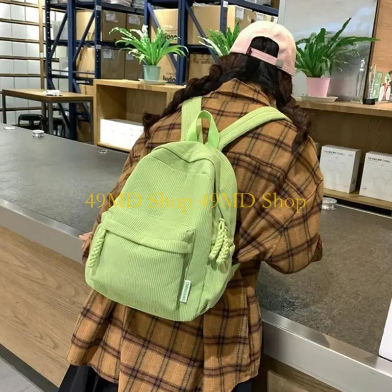 49MD BOOK BAG for Student Girl Backpack Backweight School Bag Solid Color Rucksack