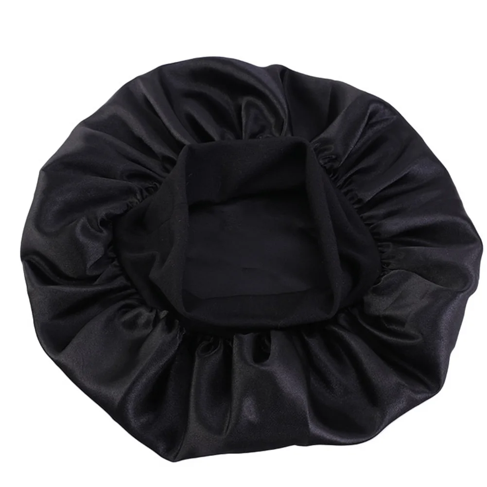 

4pcs Kids Hair Hat Wide Brim Candy Color Satin Bonnet Durable Comfortable Breathable Protect Neat Hair