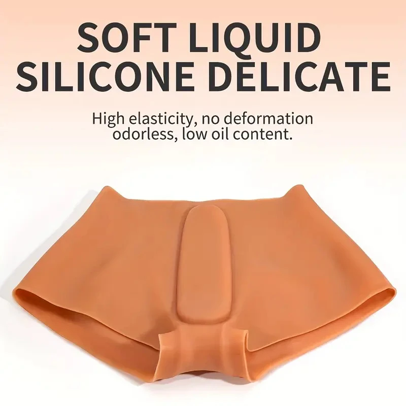 Liquid Silicone Fake Vagina Panty Underwear Realistic Pussy for Cosplay Crossdresser Transgender Shemale Gay Sex Toys for Men view 6