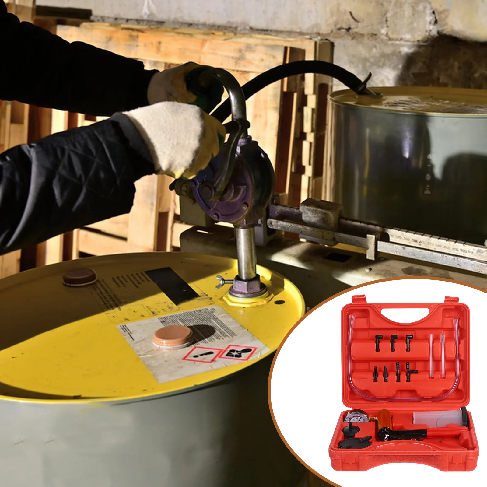 

Car Manual Handheld Vacuum Pump Brake Bleeder Pressure Tester Kit Fluid Tool Vacuums Sprinklers Gardening Supplies