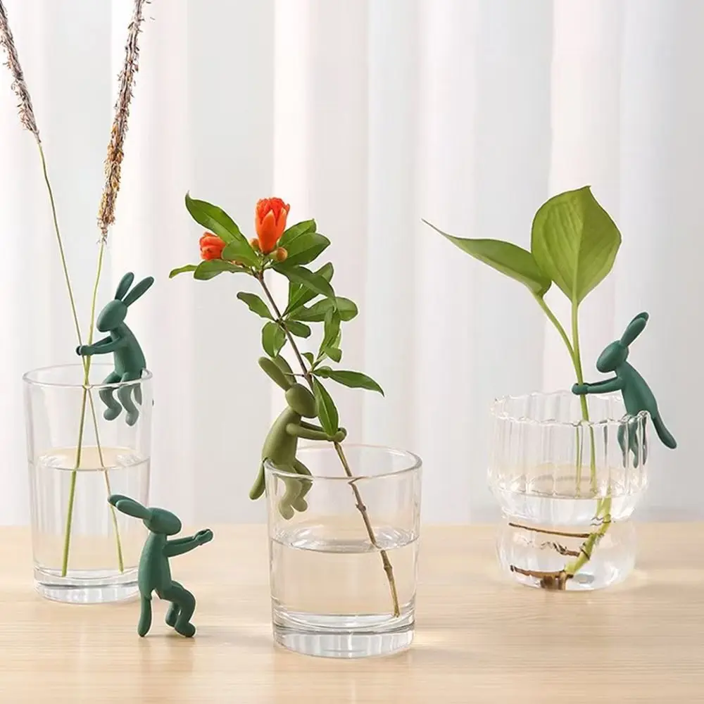 نباتات السيليكون انتشار الأصدقاء أرنب/قرد/فيل أوتاد نباتية قابلة لإعادة الاستخدام زراعة المياه حامل ثابت انتشار النبات #5