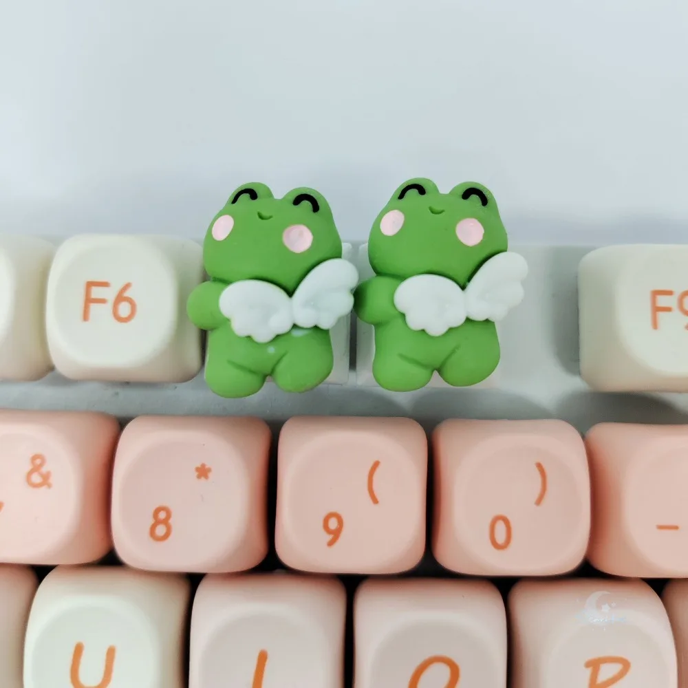 Wing Frog Animal Keycaps Mechanical Keyboard Replacement Personalized Keycap Cross Axis Cherry Profile Girl Birthday Gamer Gift