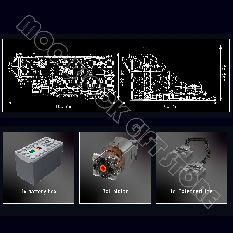 MOLD KING – montagnes russes électriques, modèle avec moteur 11014, bloc de construction de parc d'attractions en brique, jouets MOC pour enfants, cadeaux de noël