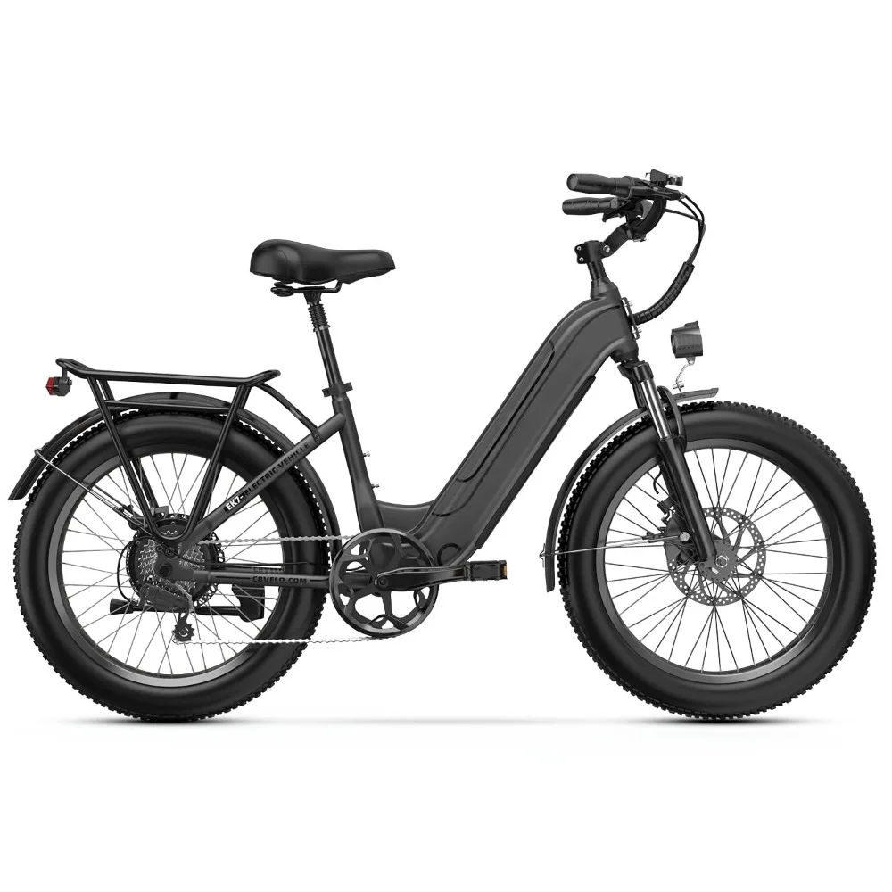 26 Inch Adult Electric Bike, 1000W Powerful Motor, 48V Removable Battery, 7-Speed, Front Suspension & LCD Display, Custom