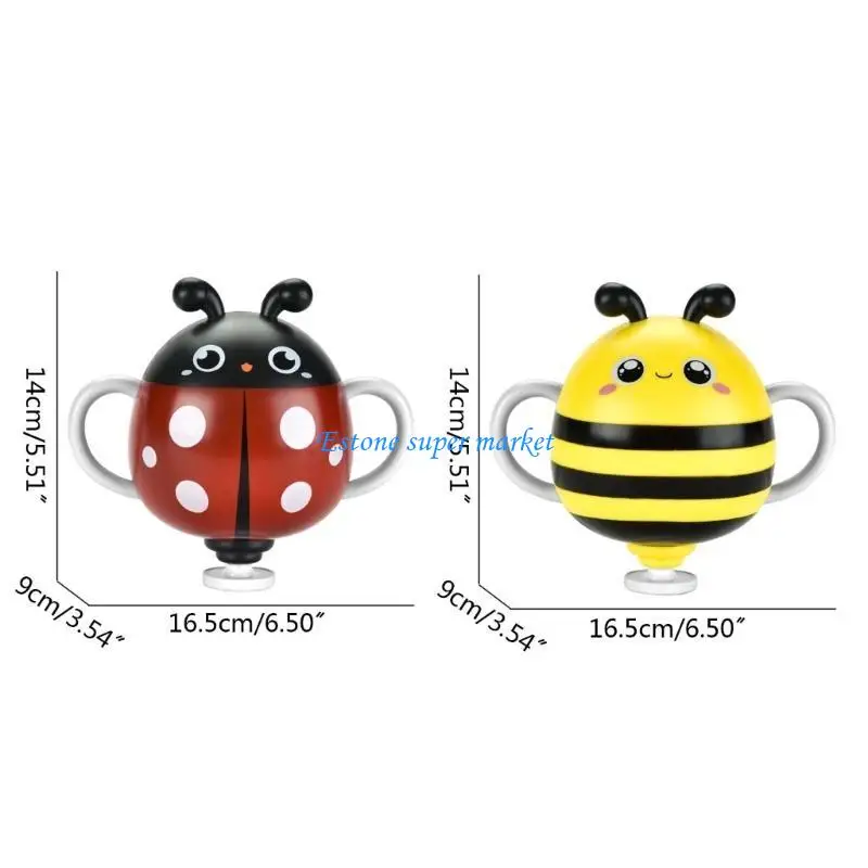 090b brinquedo pulverização água desenho animado, abelha/joaninha, brinquedo flutuante água para banho bebê, mini