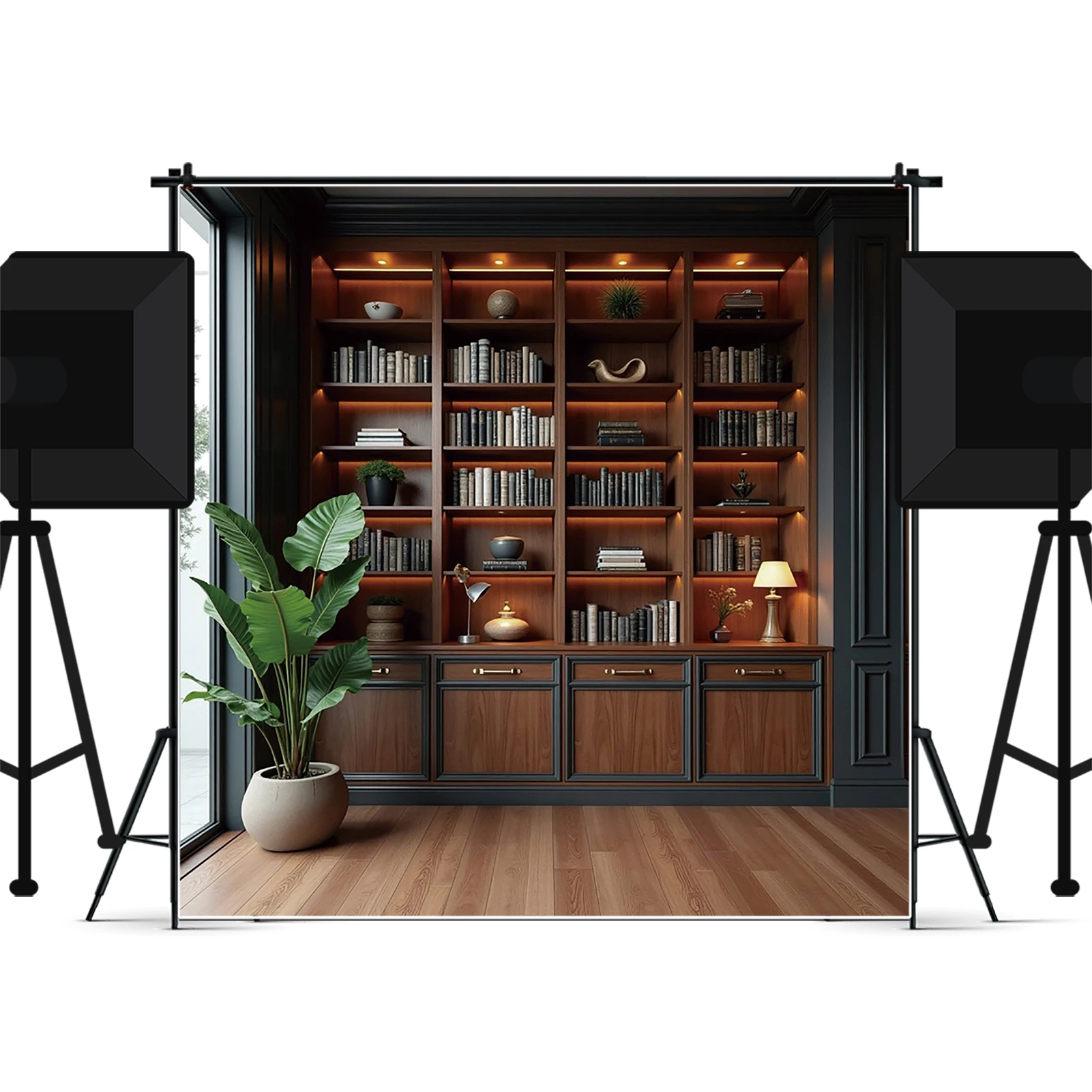 MOON.QG غرفة المعيشة الغربية القلعة أريكة قوس نافذة الستار خلفية التصوير ديكور خلفية المنتج التقاط الصور ملصق #5