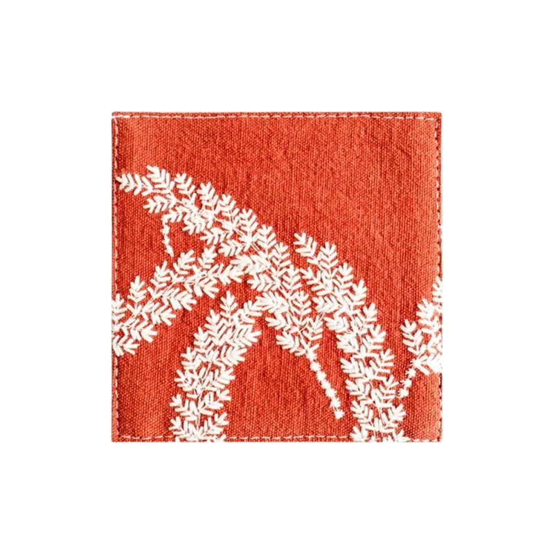 

4X7B Heat Resistant Cotton Linen Coasters Table Protectors For Coffee Tables And Bar