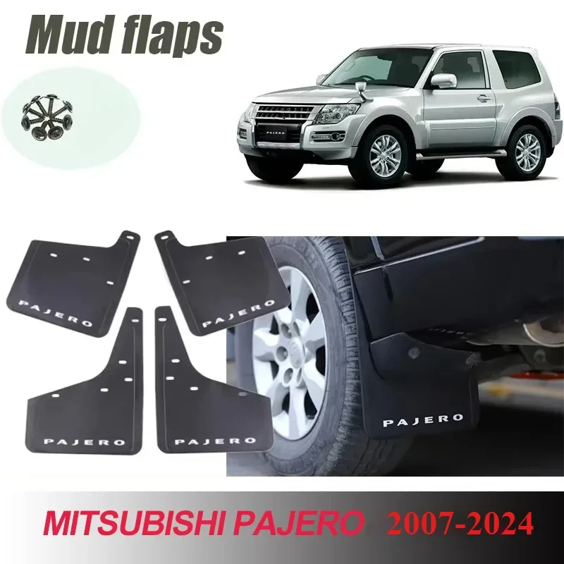 Для Mitsubishi Pajero брызговики брызговики брызговики автомобильные аксессуары автостайлинг передние задние 4 шт. 2007-2024 Для Mitsubishi Pajero брызговики брызговики брызговики автомобильные аксессуары автостайлинг передние задние 4 шт. 2007-2024