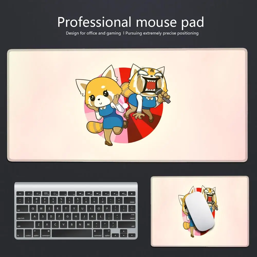 Aggretsuko Large Mouse Pad Gaming Mouse Pad PC Gamer Computer Mouse Mat Big Mousepad Silicone Carpet Keyboard Desk Mat Mause Pad