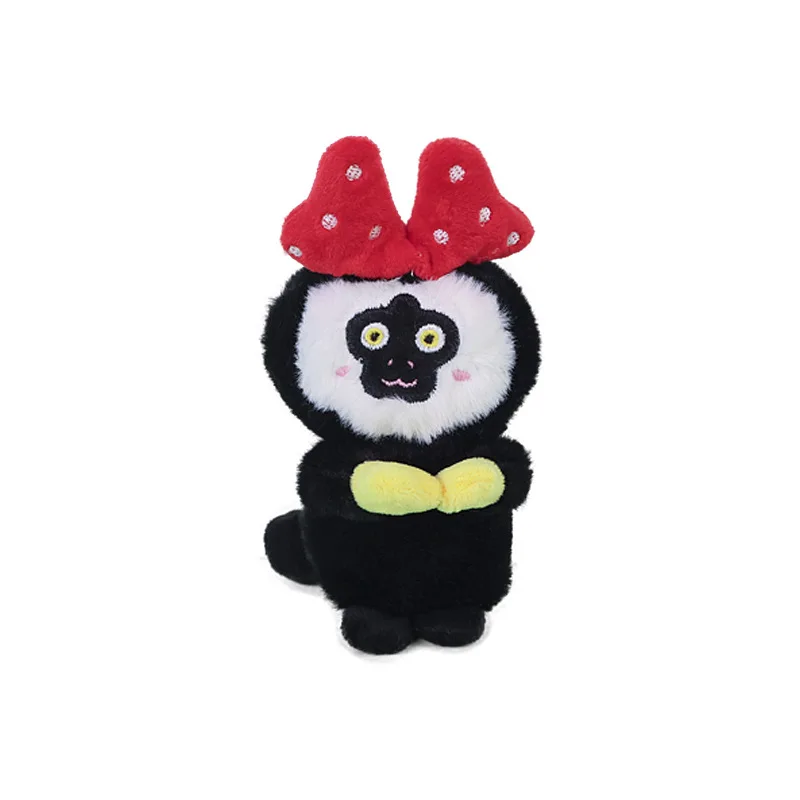 40개 도매 흰 얼굴 원숭이 인형 플러시 13-15cm 키체인 백팩 펜던트 동물원 인형 작은 선물