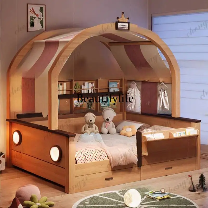 

Canopy Normal Kids Beds Safety Europe Storage Modern Style Girls Kids Bed Princess Single Custom Lit Pour Enfants Furniture Home