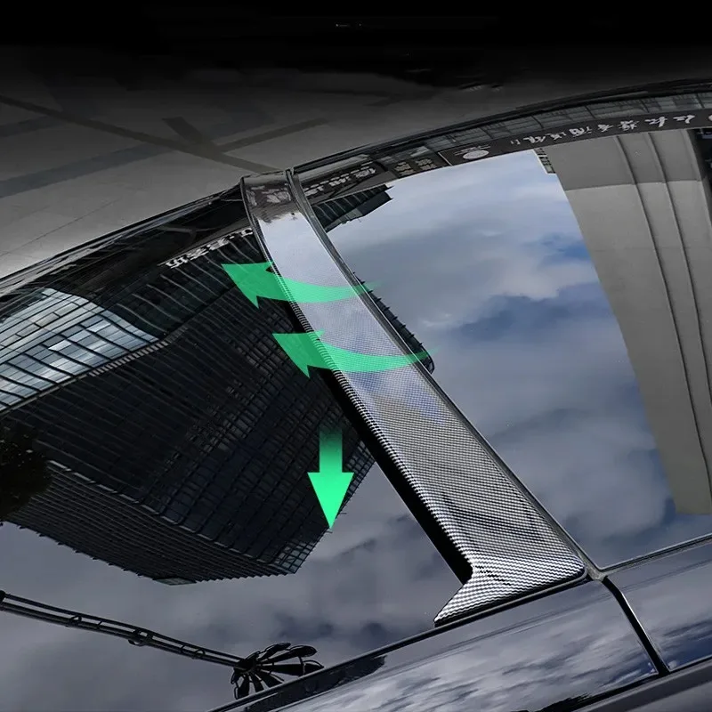 Tapa del maletero de la ventana del techo trasero, alerón deportivo para coche, alas para Tesla Model Y 2021, 2022, 2023, accesorios exteriores de carbono negro, sintonización