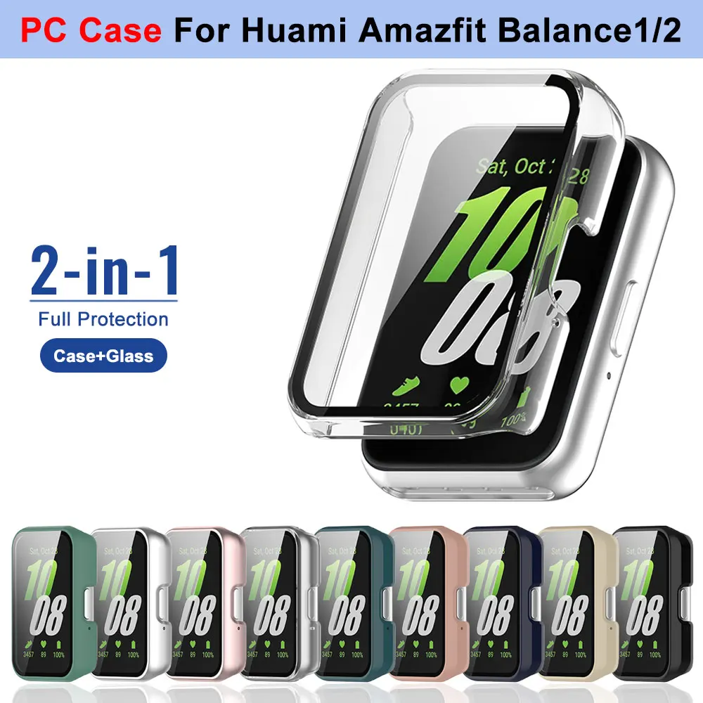 For Samsung Galaxy Fit3 Case + Glass All-around Anti-scratch PC Bumper Screen Protector Cover for Samsung Galaxy Fit3 Accessory