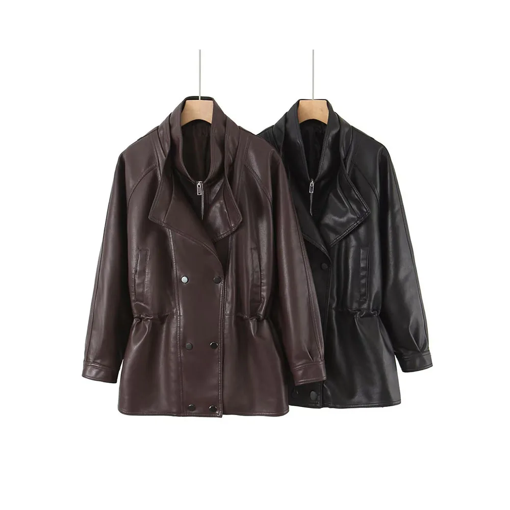 

Autumn new women's clothing design cool and handsome leather jacket jacket jacket