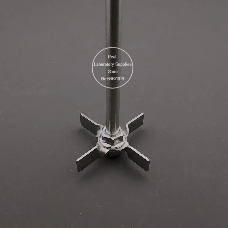 1pcs Lab 304 Stainless Steel Cross Centrifugal Blade Four-leaf Paddle for Laboratory Mixer Equipment Stirring Rod Optional