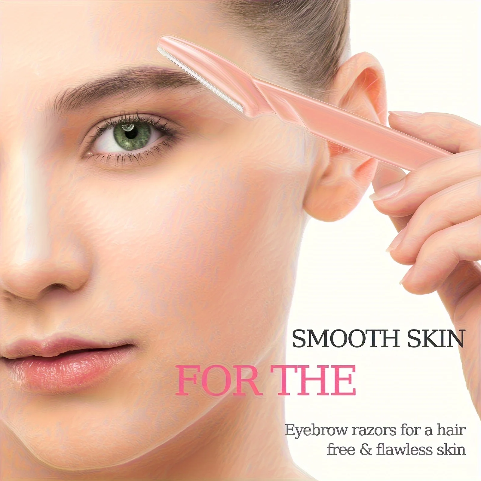 Conjunto de navalha de sobrancelha de 2 peças com capa - Ferramenta profissional para sobrancelhas, esfoliante, aparador de precisão unissex