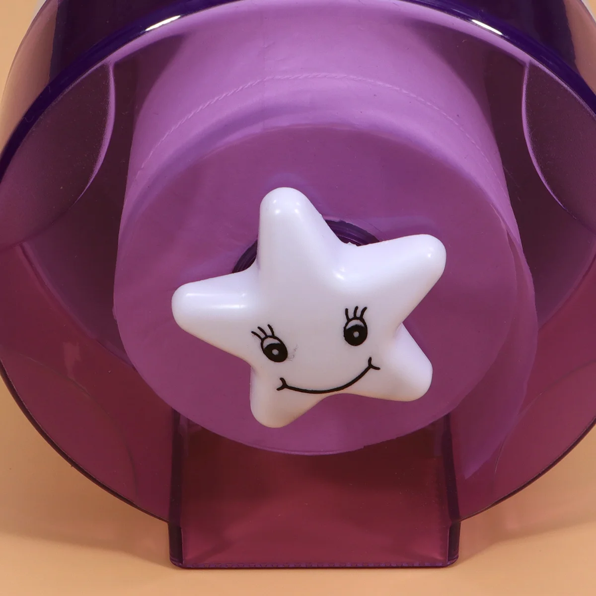

Star Decorative Waterproof Paper Towel Holder ABS Material Bathroom Tissue Storage Case Purple Rotating Cover Design