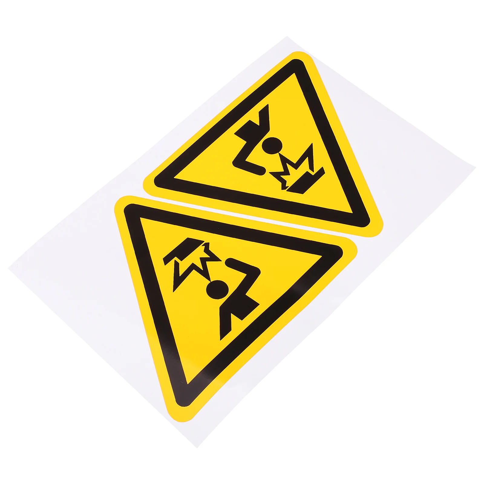 Bump Warning Sign Logo Adesivos, Por Favor Assista Seus Decalques De Cabeça, Etiqueta Pvc, 980x960x010cm, 2 Pcs