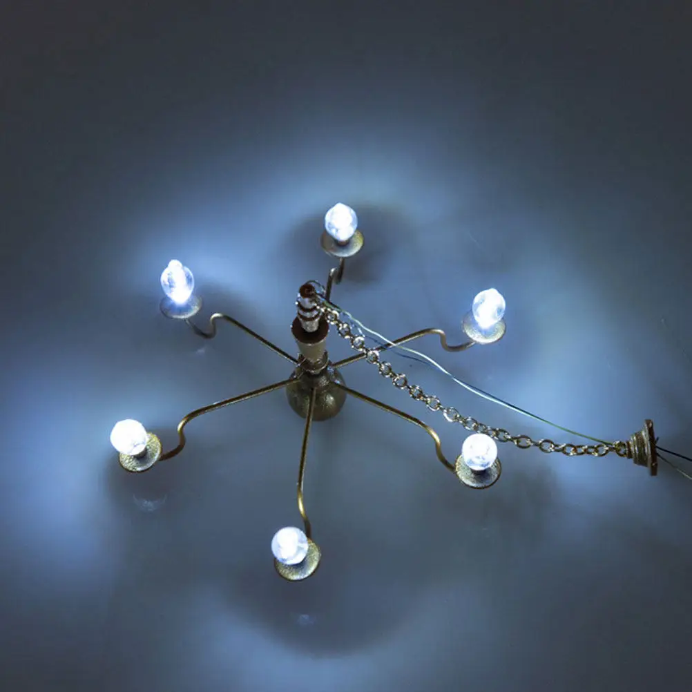 

Miniature Ceiling Lamp Tiny Luminous Hanging Light Sand Table DIY Materials Mini House Decorative Lamp Light Adornment