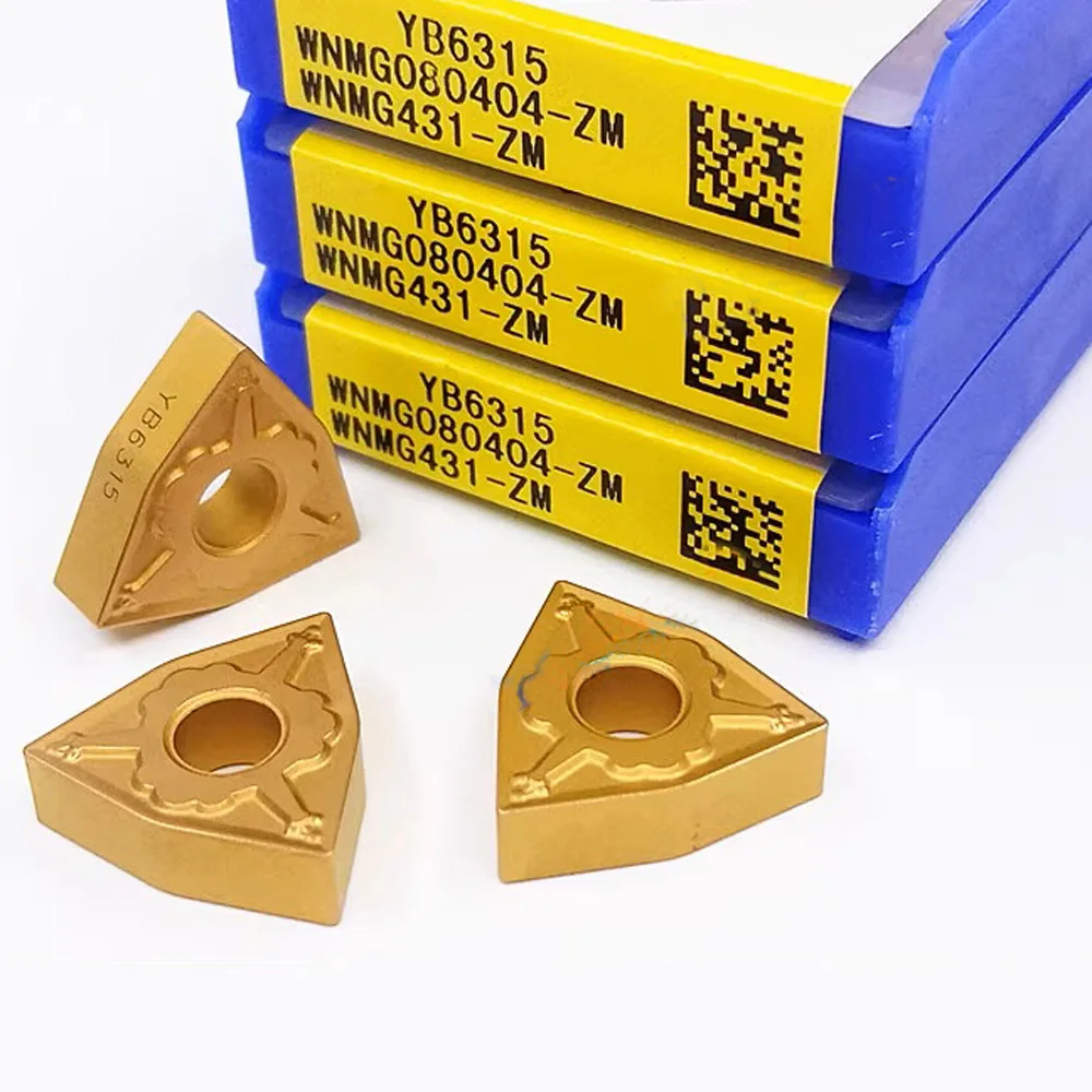 العلامة التجارية الأصلية CNC تحول أداة WNMG080412-ZM WNMG080404-ZM WNMG080408-ZM YB6315 مخرطة لآلة قطع المعادن إدراج