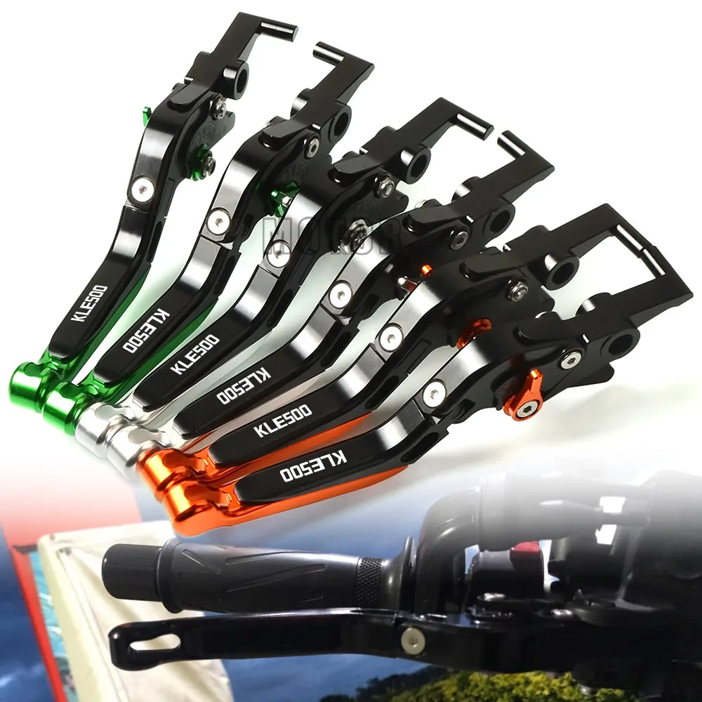 Motorbike Fold For Kawasaki KLE500 1991-2007 KLE 500 Motorcycle CNC Aluminum Adjustable Folding Extendable Brake Clutch Levers