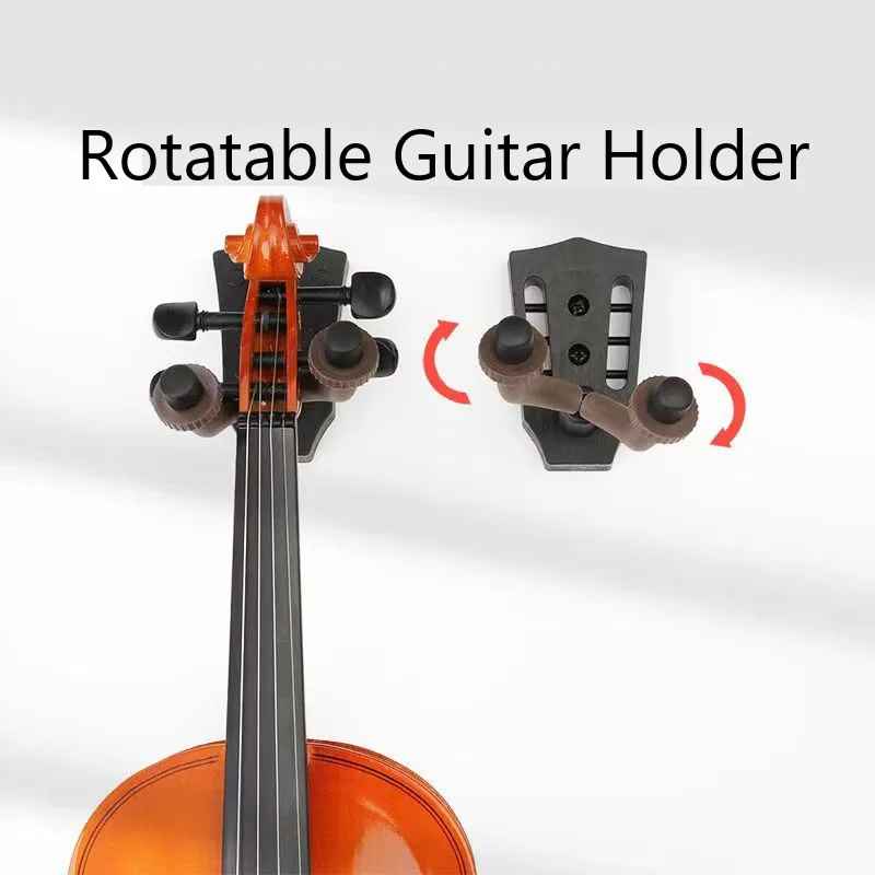 Multi-styles Guitar Wall Mount Hanger Non-slip Instrument Rack Holder for Classical/Folk/Electric Guitar Bass Ukulele Violin