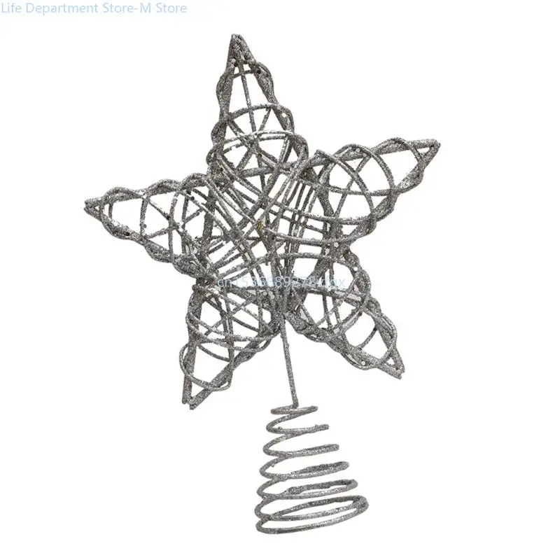 Elegant Star Christmas Tree Toppers Small Iron Christmas Treetops Ornament