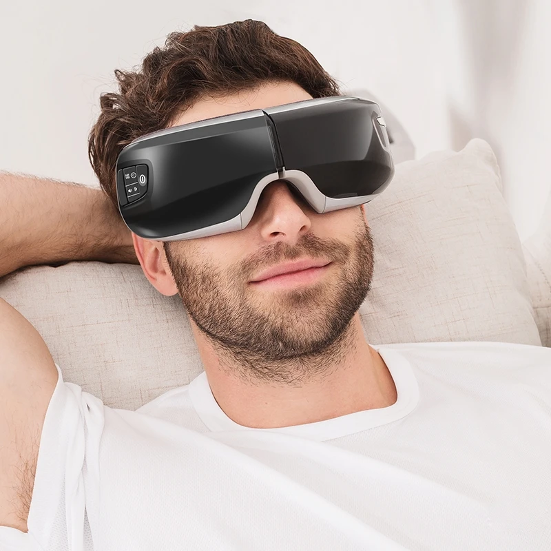 

Беспроводной массажер для глаз, электрическая машина, давление воздуха, вибрация, тепловой массаж глаз, перезаряжаемые беспроводные USB-музыкальные массажные очки