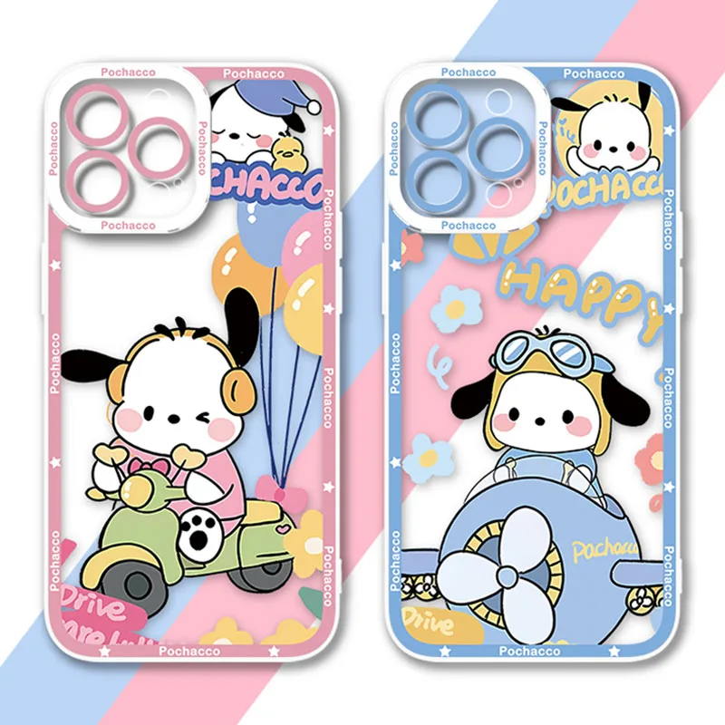 Cartoon Pochacco Soft Silicone Case For Samsung Galaxy S23 S22 Ultra S21 S20 FE S10 Plus Note 20 10 9 A14 A24 A34 A54 Back Cover