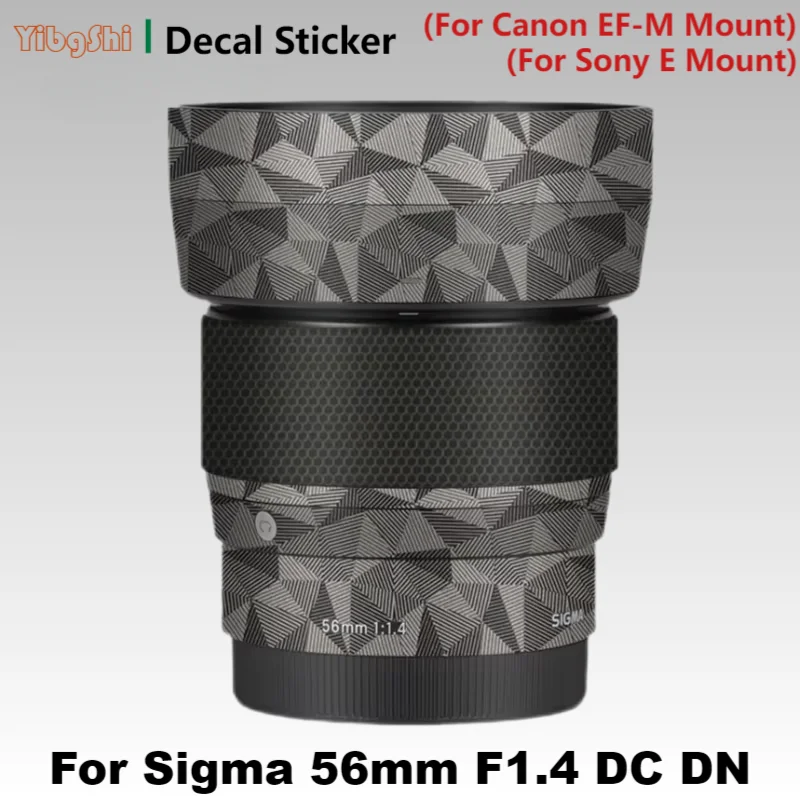 For Sigma 56mm F1.4 DC DN Contemporary Decal Skin Vinyl Wrap Film Camera Lens Protective Sticker 56 1.4 F1.4 For Sony canon lens