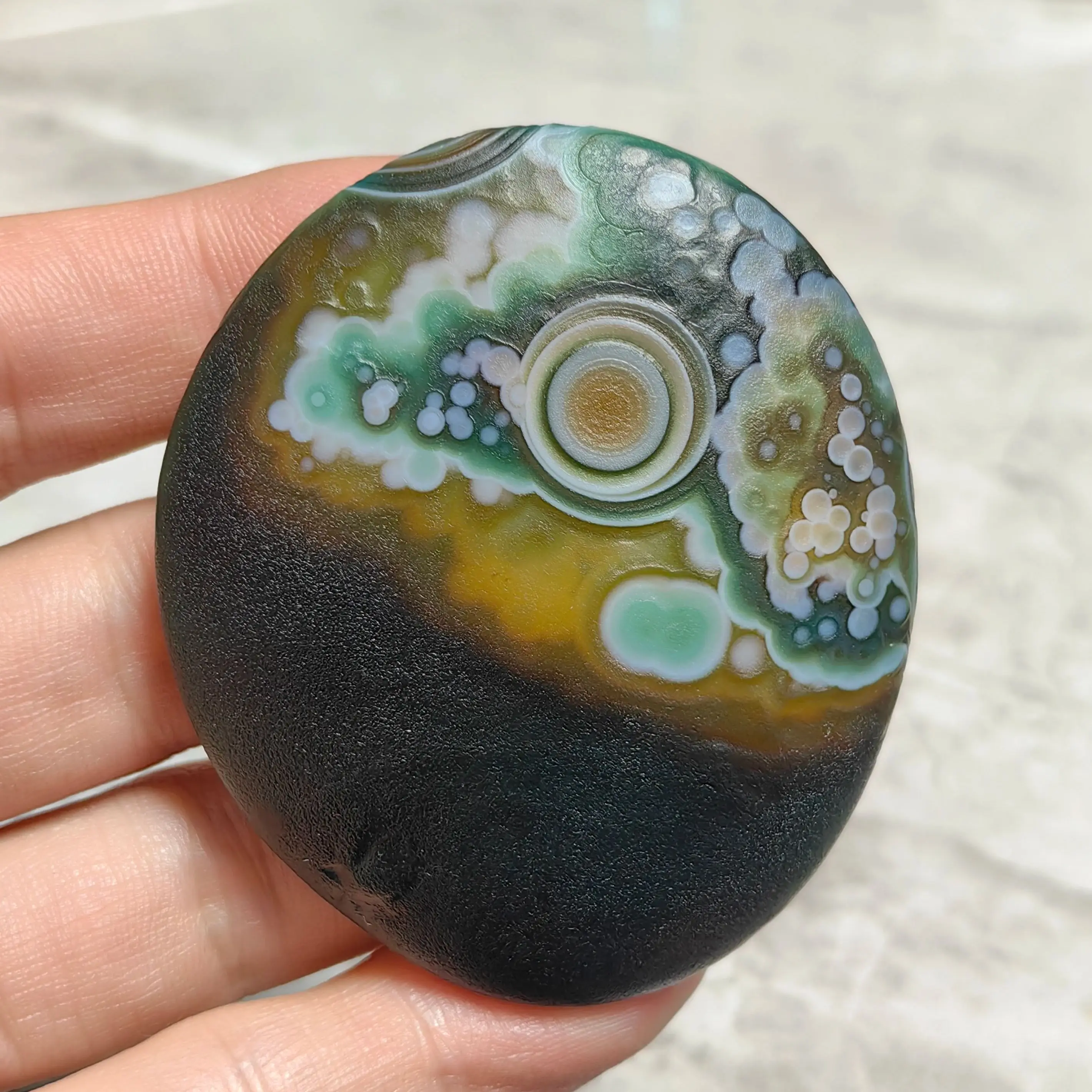 Pure Natural Divine Eye Agate Gobi Rough Stone Palm Stones Mineral Specimen Good Luck Talisman DIY Jewelry Making Home Decor