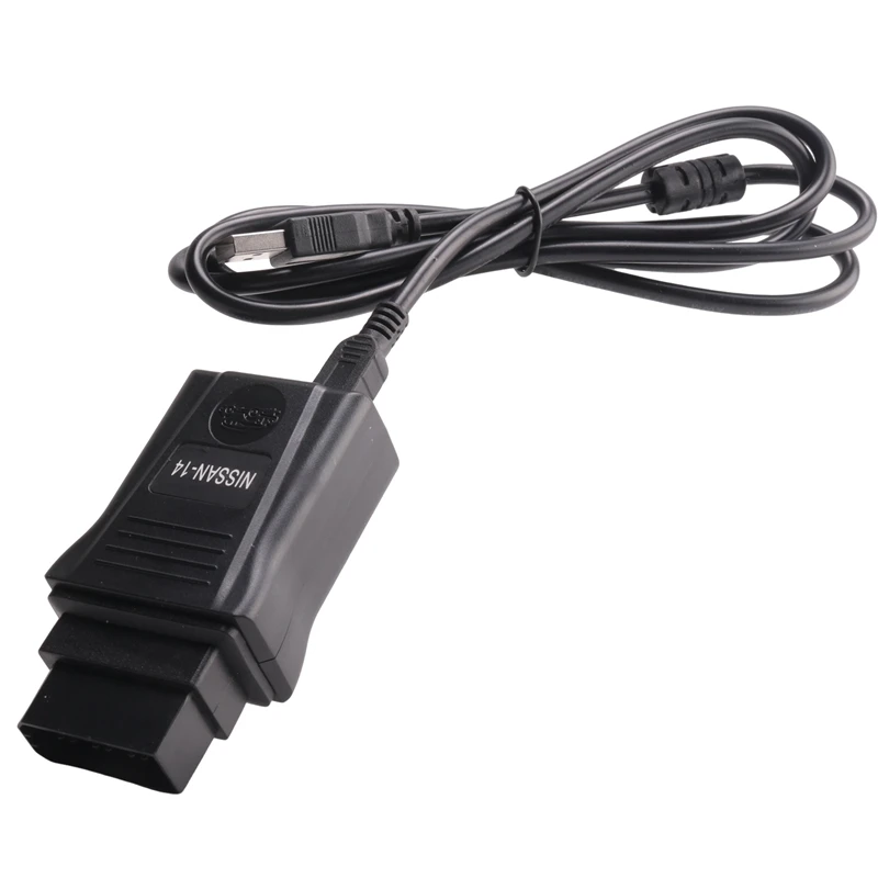 14 Pin For Nissan Consult Interface 14Pin USB Car Diagnostic OBD Fault Code Cable Tool OBD To OBD2 16Pin Connector