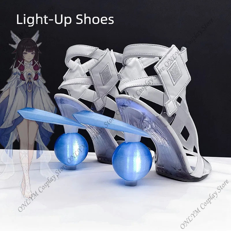 

Светящиеся туфли Колумбины для косплея Genshin Impact, реквизит для выступлений на Хэллоуин для женщин