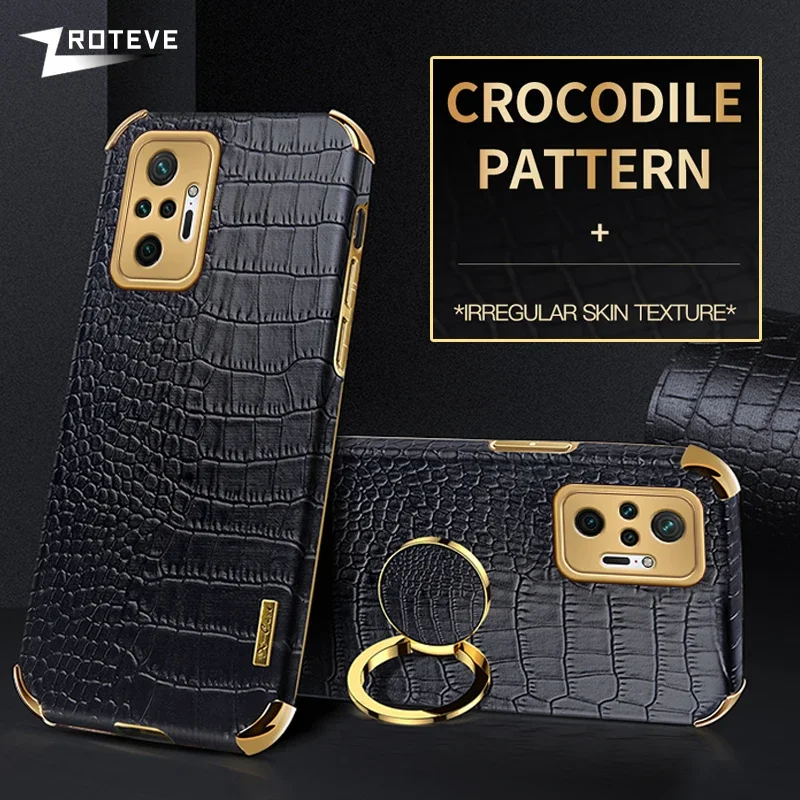 For Redmi Note10 Pro ZROTEVE Plating Silicone Crocodile Leather Cover For Xiaomi Xiomi Redmi Note 10 10S 9 S 9S 11S 11 Plus Case