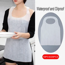 10 Pcs Disposable Apron For Hotpot Oil-proof Anti-fouling Aprons Adults Portable Cleaning Cooking Non-woven Waterproof Delantal