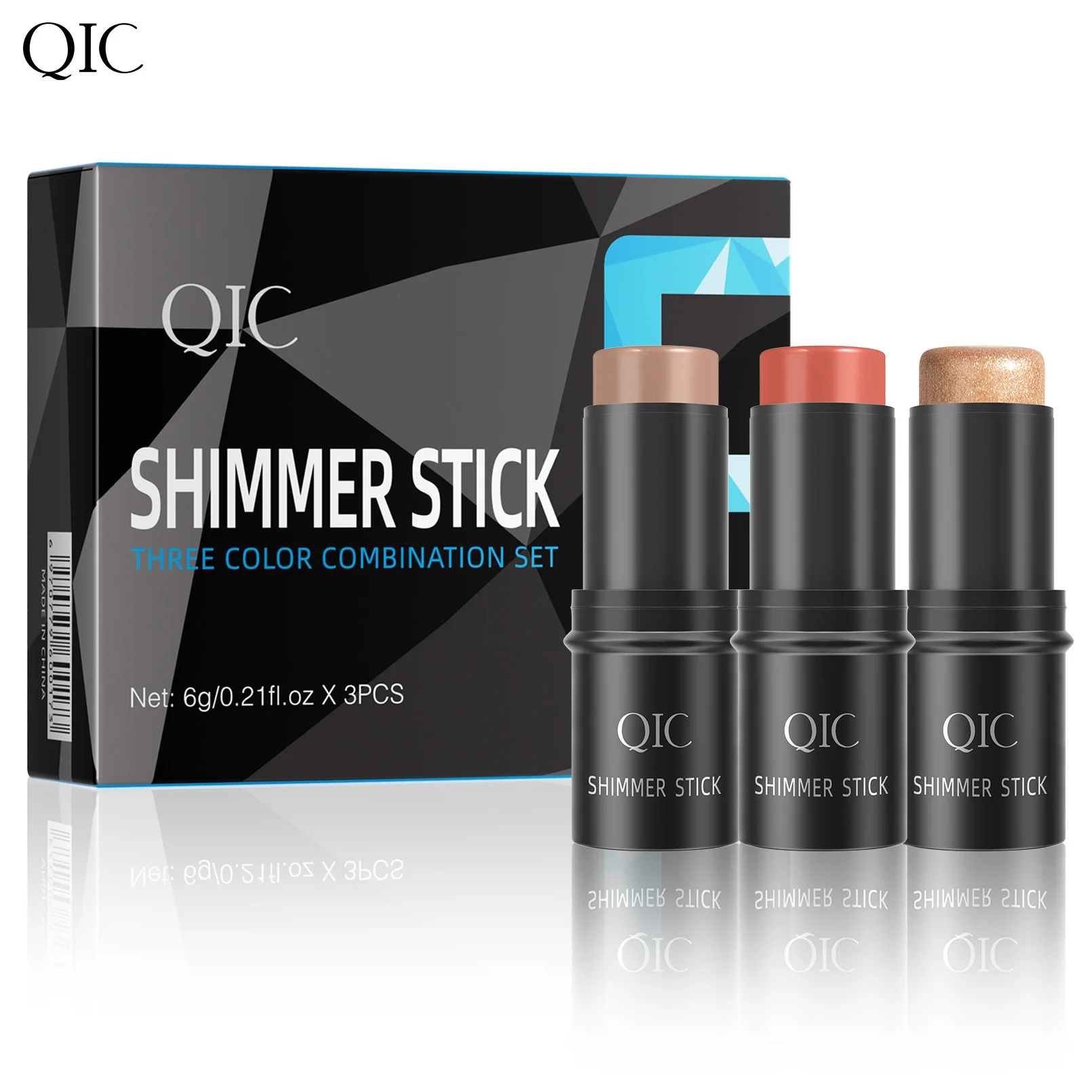 3-teiliger Make-up-Stick, feuchtigkeitsspendender Highlighter und Bronzer, Aufheller und Concealer, langanhaltender und glatter Gesichts-Highlighter