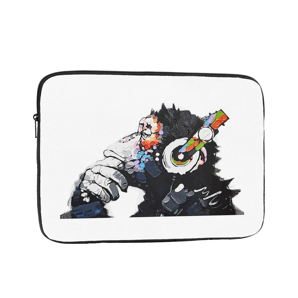 

Banksy DJ Monkey Thinker с наушниками, белый чехол для ноутбука, сумка для ноутбука, противоударный чехол для планшета, сумка