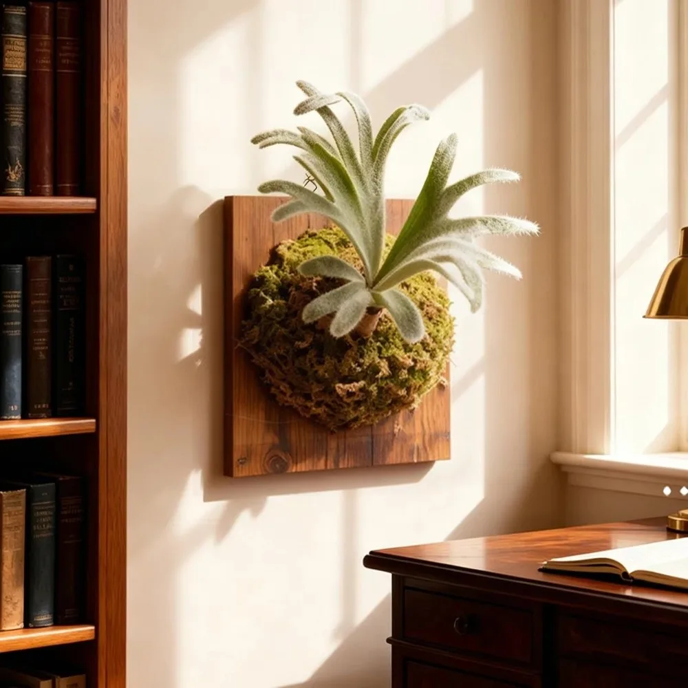 Wood Staghorn Fern Mounting Board Hanging Wall Mounted Staghorn Fern Board Perforated Board Wooden Plant Board