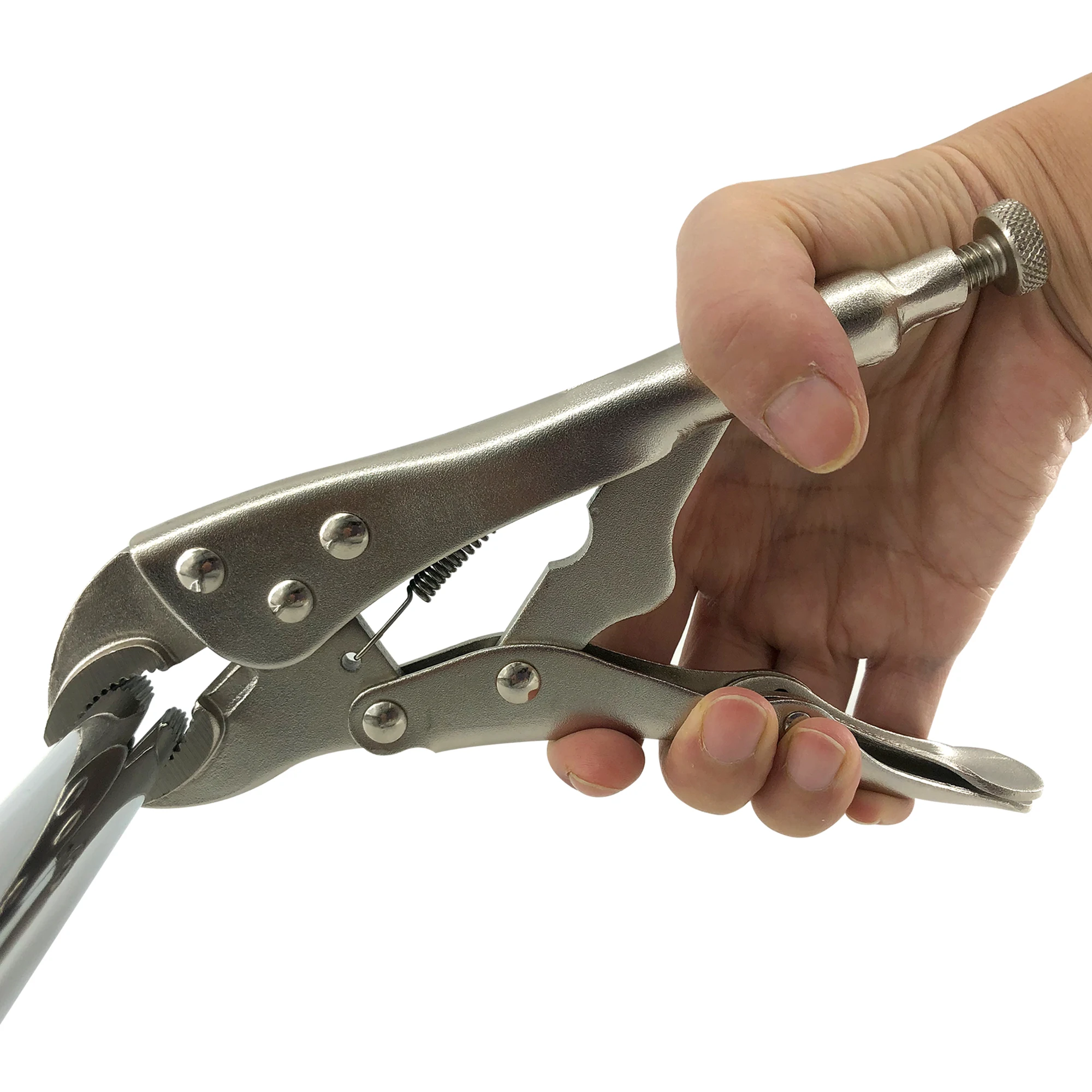 MACWORK 8.5 in. Curved Jaw Locking Pliers with wire cutting function Heat-treated carbon steel