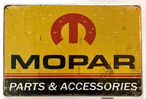 Mopar Parts & Accessories Vintage Neuheit Metallschild; Wandkunst